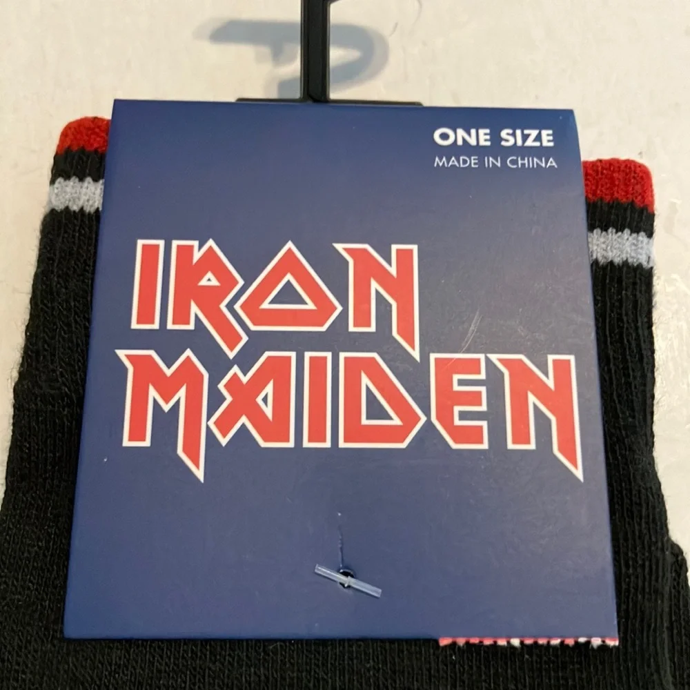 Iron Maiden Black and Red Casual‎ Crew Socks